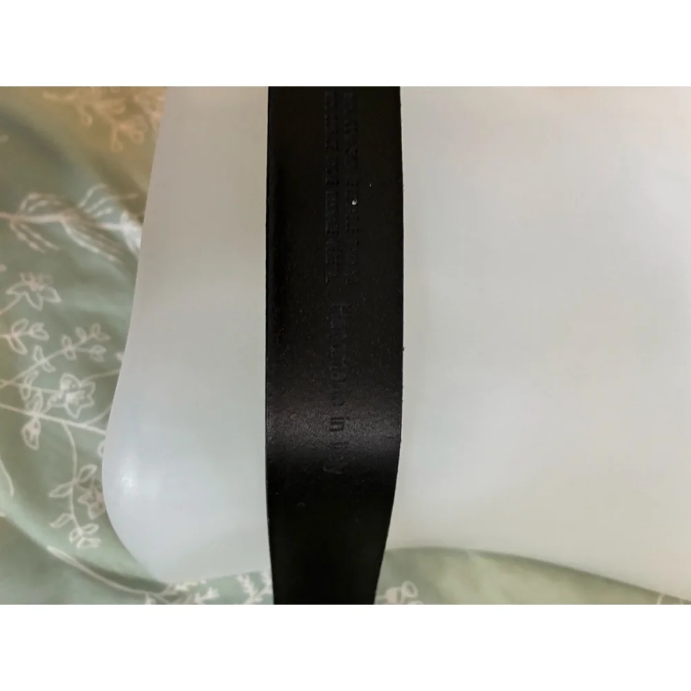 Men's BOSS Black Textured Leather Belt One Size